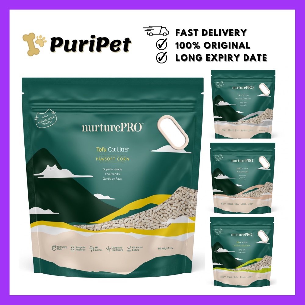 Nurture Pro Tofu Cat Litter 7L - Original/Green Tea/Corn/Charcoal ...