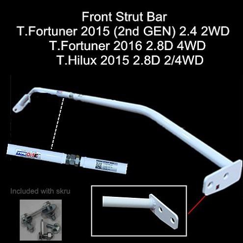 TOYOTA FORTUNER 2016-2022 TYPEONE FRONT STRUCT BAR WITH REAR ANTI ROLL ...