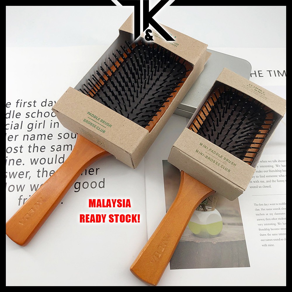 [LOCAL] Air Cushion Comb Wooden Paddle Brush Anti Static Massage Comb ...