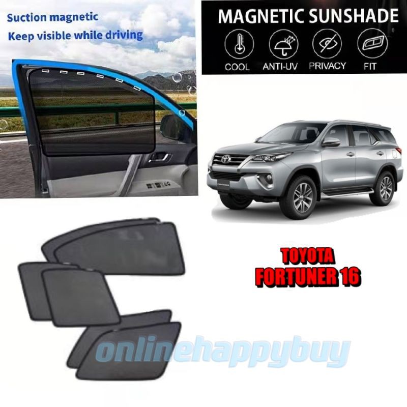 TOYOTA FORTUNER 16-19 MAGNETIC SUNSHADE ( 6 PCS ) | Shopee Malaysia