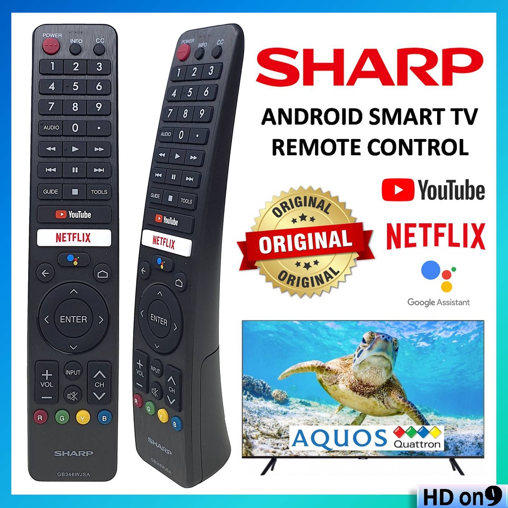 [ORIGINAL] SHARP ANDROID SMART TV REMOTE CONTROL (GB346WJSA) | Shopee ...