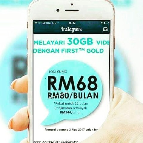 Celcom postpaid plan rm68 50gb sale