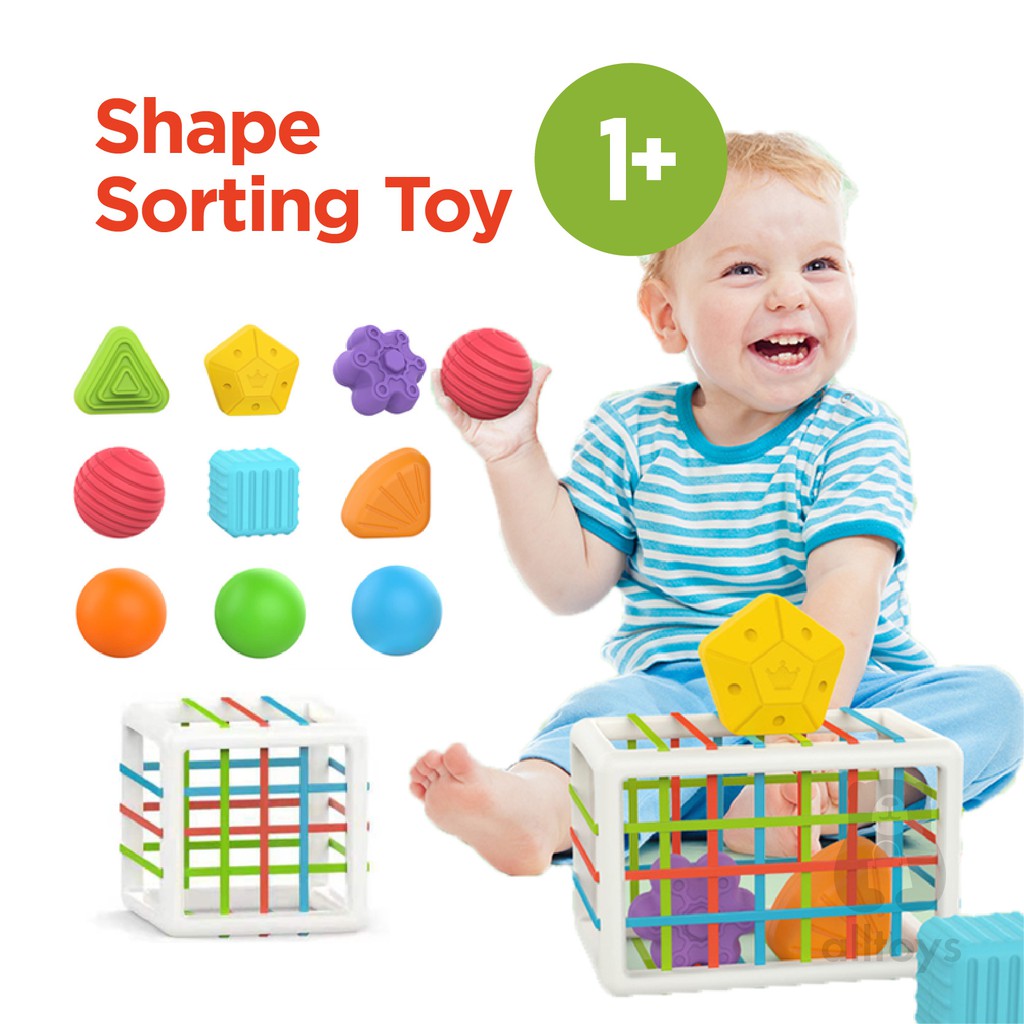 Huanger Shape Sorting Baby Montessori Learning Educational Toys ...