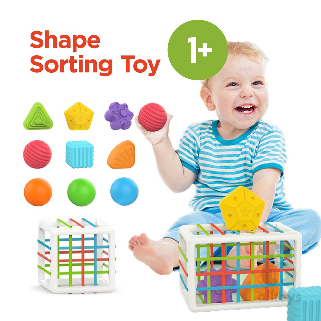 Huanger Shape Sorting Baby Montessori Learning Educational Toys Children Shape And Color Graspin Shopee Malaysia