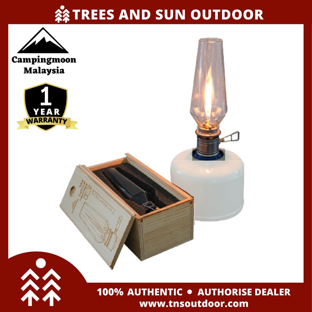 CAMPINGMOON Camping Gas Lantern with Wooden Lantern Case T-1 - campingmoon