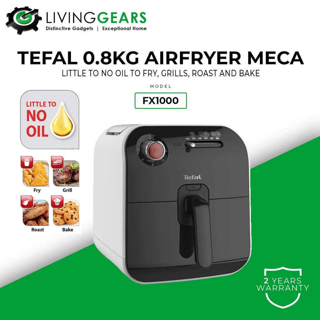 Tefal 4.1L Fry Delight Air Fryer Meca - White (0.8kg) FX1000