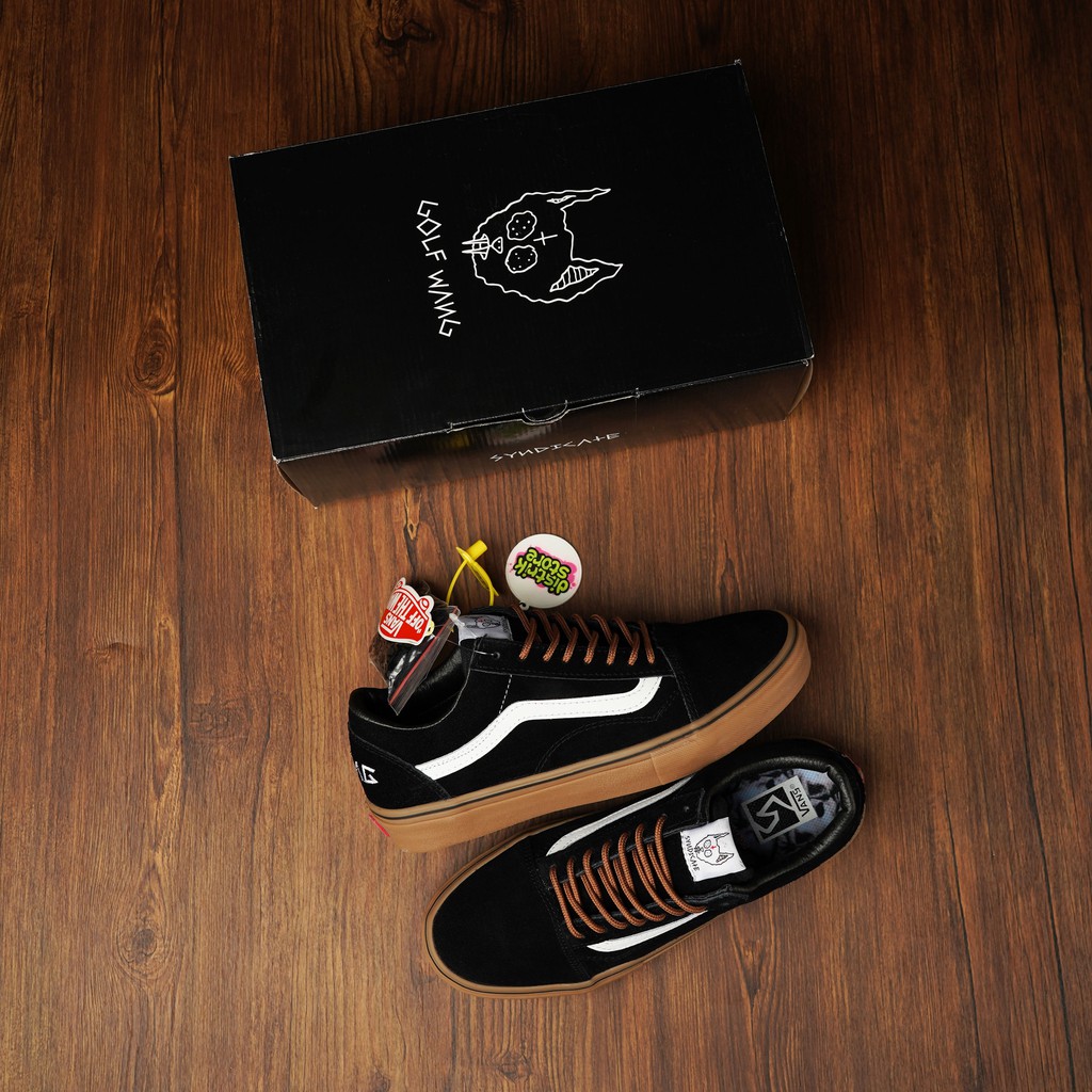 Vans Old Skool Pro Syndicate Golf Wang Black Gum SEPATU Shopee