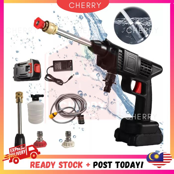 🍒CHERRY🍒 Water Jet Cordless Car Wash Floor Tiles Cleaner Spray Gun ...