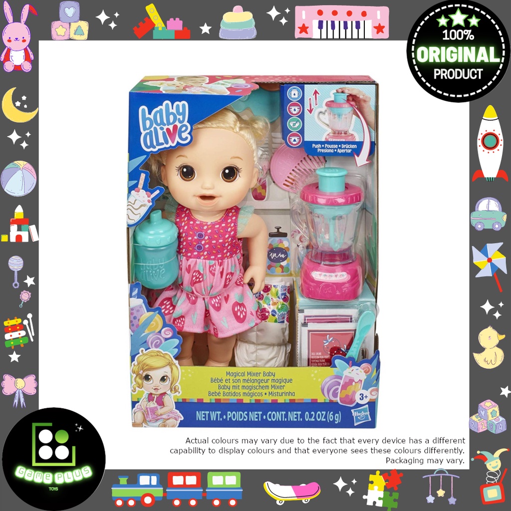 Hasbro Baby Alive Magical Mixer Baby Doll Strawberry Shopee Malaysia