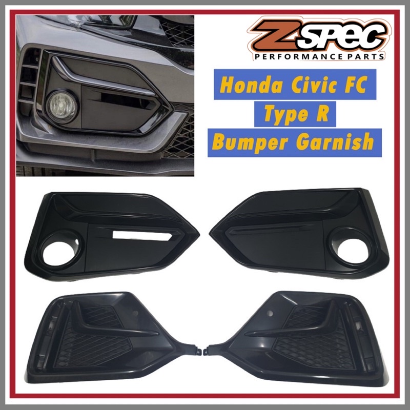 Honda Civic FC Type R SI Set Bumper Garnish/ Fog Lamp Cover