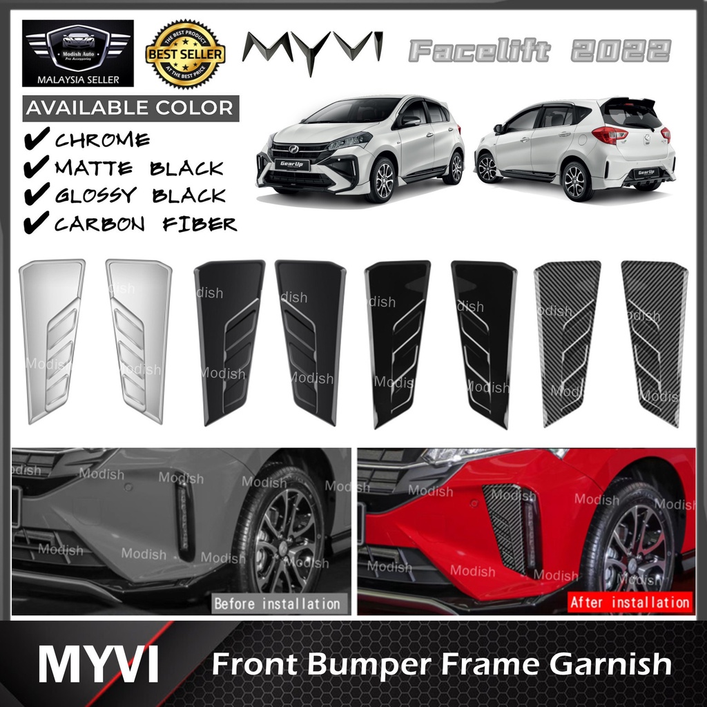 Modish Perodua Myvi FL 2022-2024 Front Bumper Frame Garnish Accessories ...