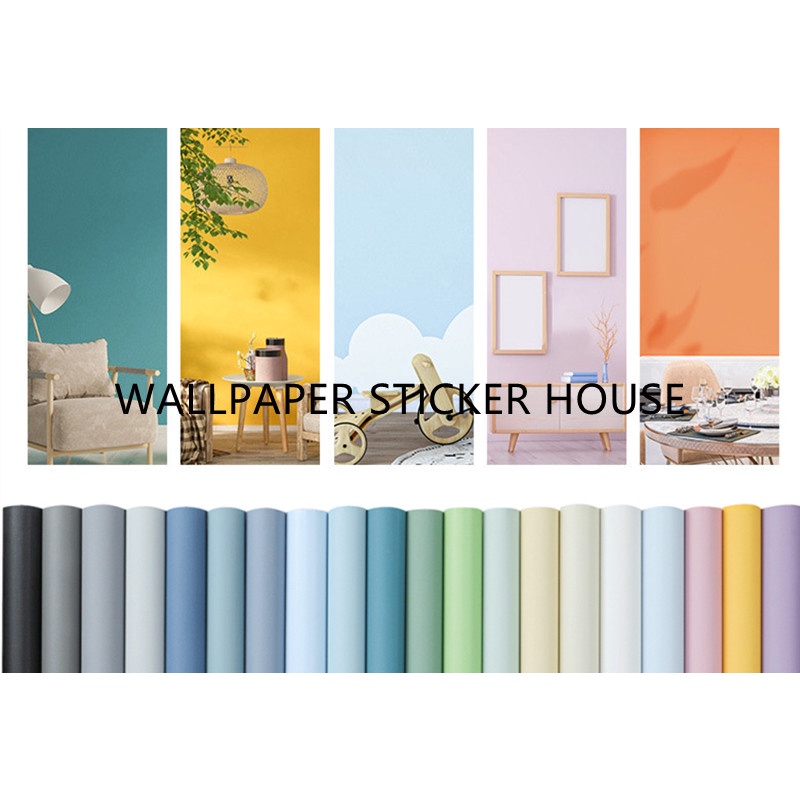 45CM*1000CM Plain Colour Self Adhesive Wallpaper Sticker Simple