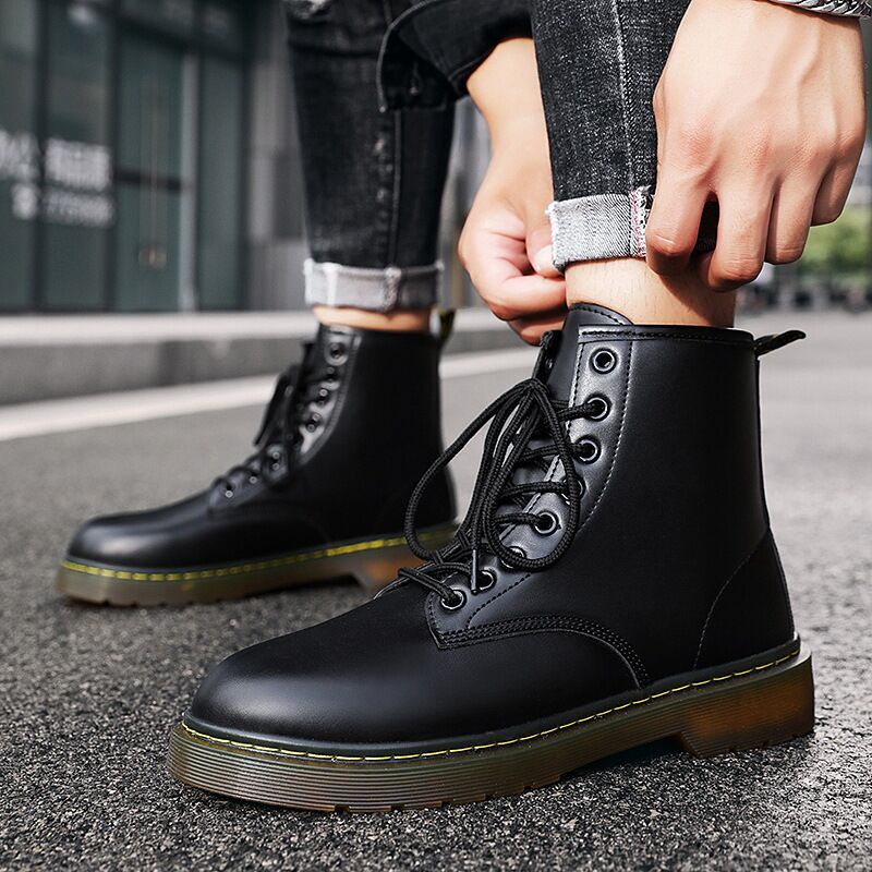 Fashion high quality martin boots leather short martin british casual boots online