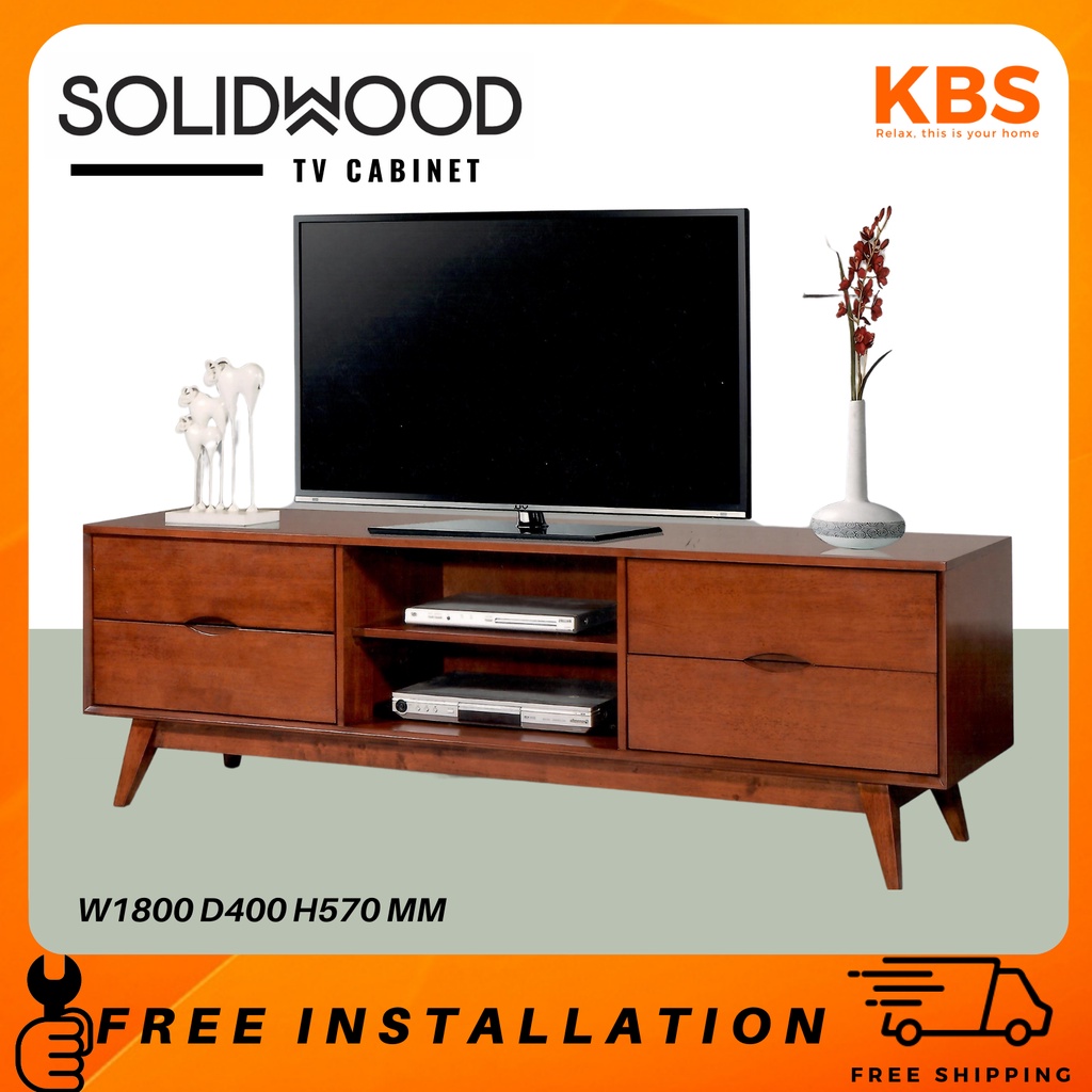 (FREE Installation+Delivery) KBS Paxford FULL SOLID WOOD TV