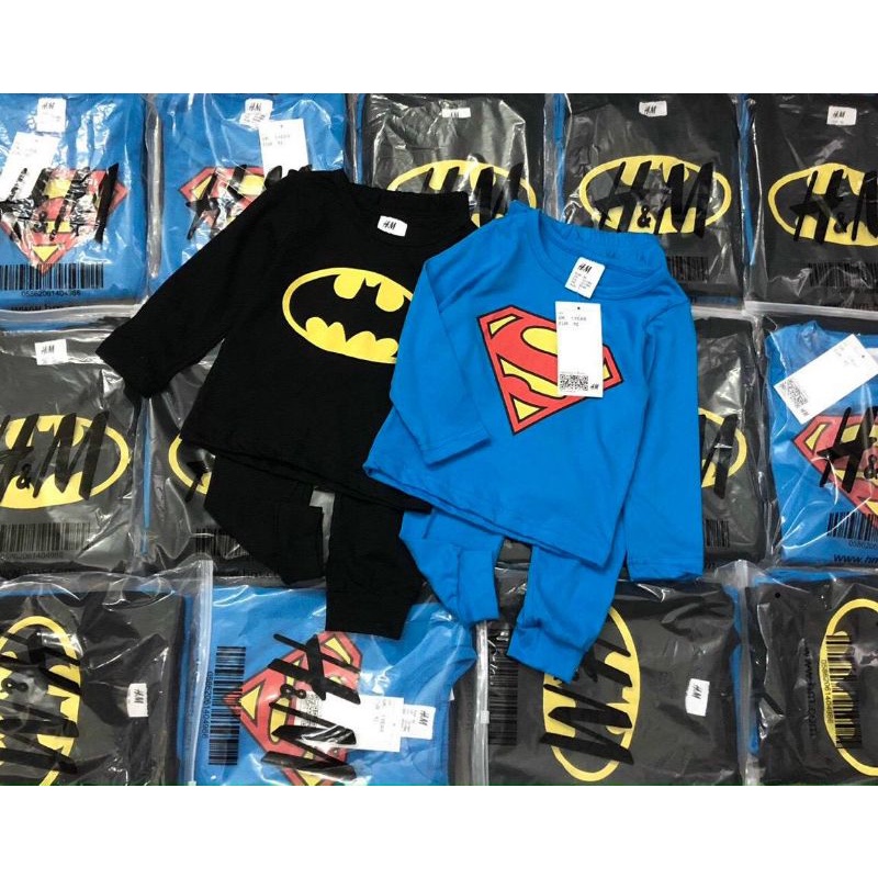 BATMAN & SUPERMAN PYJAMAS SET | REMAKE H&M | | Shopee Malaysia