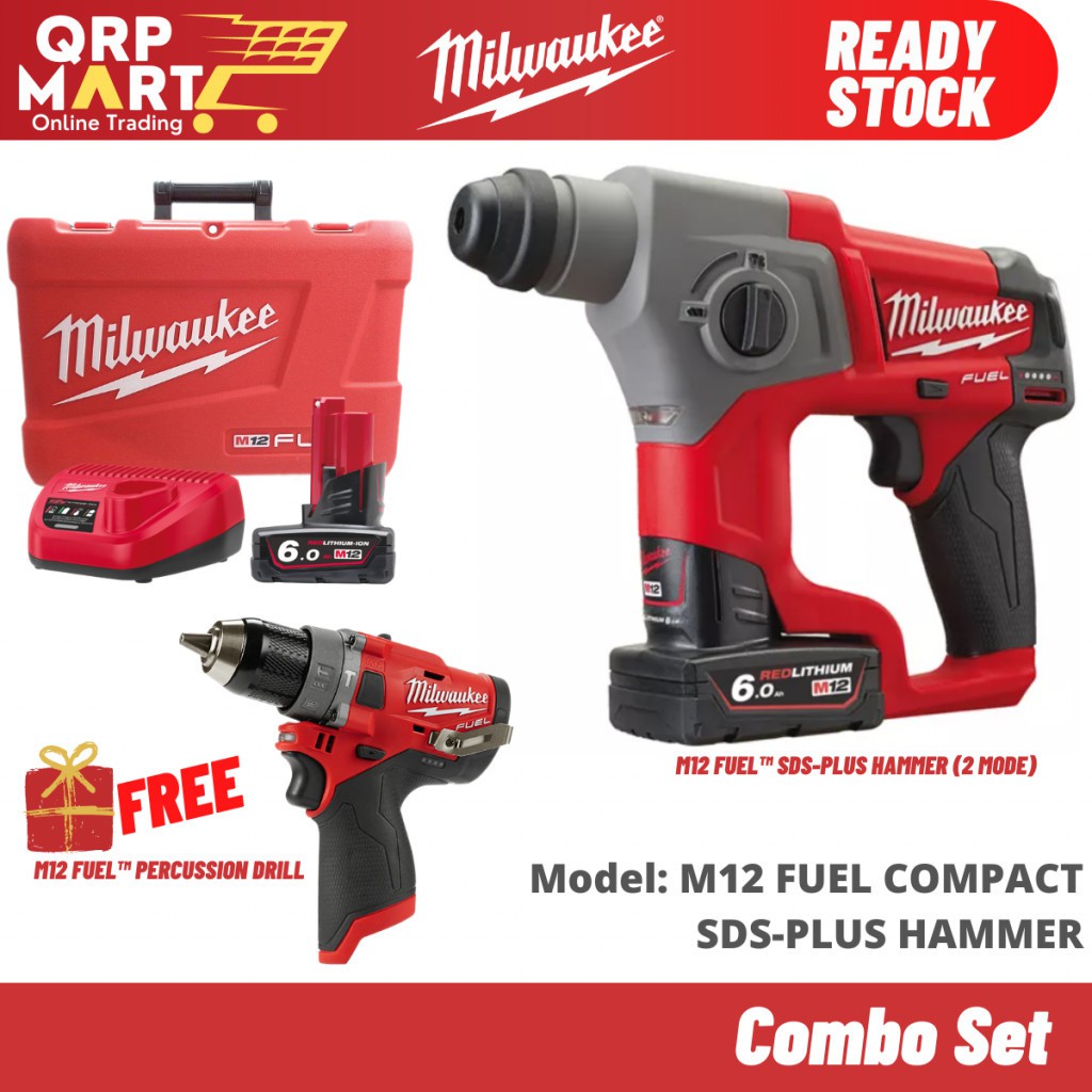 MILWAUKEE M12 FUEL COMPACT SDS PLUS HAMMER COMBO SET Shopee Malaysia