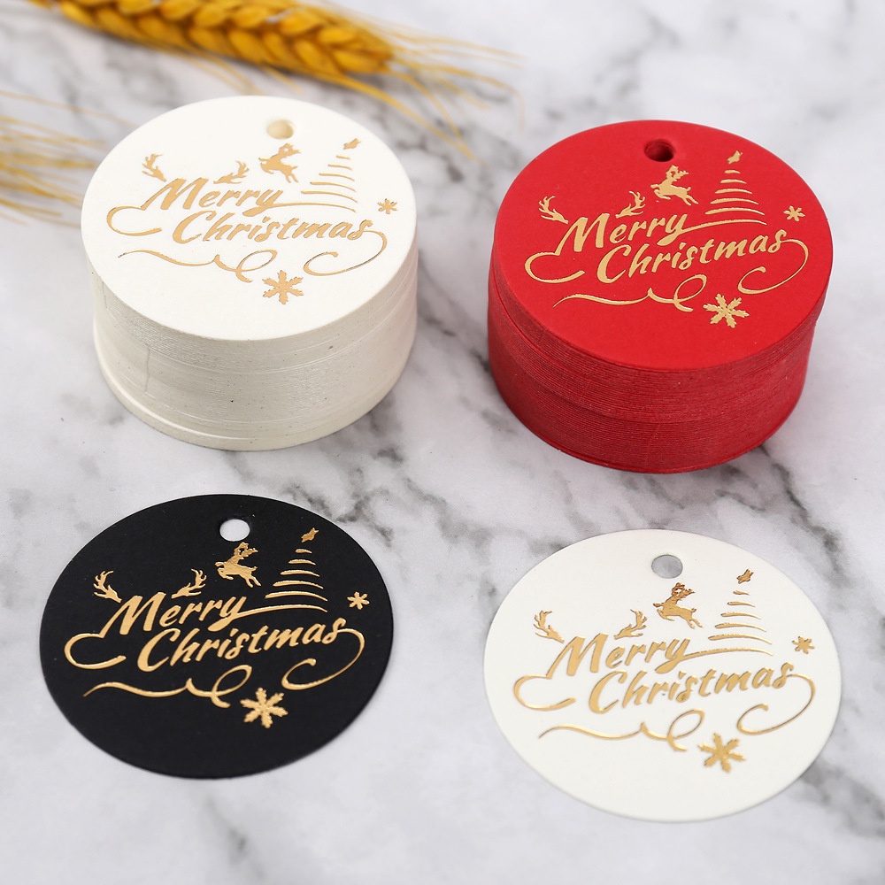 New Style Gilding Christmas Tag [50PCS] Gift Listing Decoration Card ...