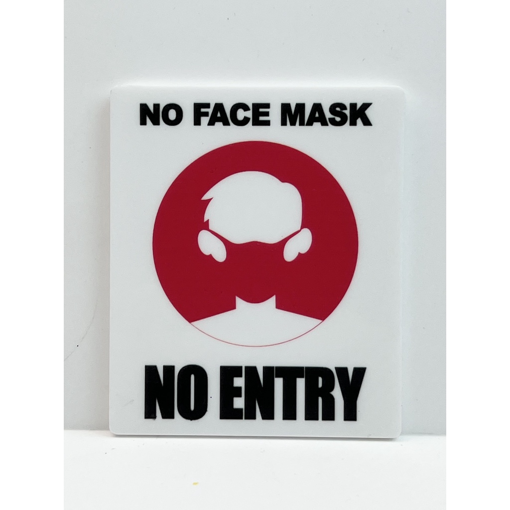 NO FACE MASK NO ENTRY SIGN | Shopee Malaysia