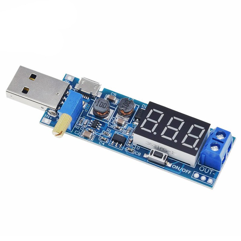 Modulo Convertitore DC-DC USB Step Up/down 5V A 1-24V – Buck Boost Con Display LED, Regolabile