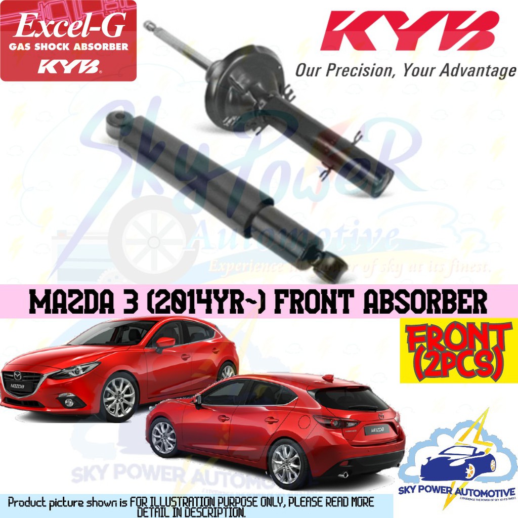 MAZDA 3 BM (2014~) KAYABA (KYB) EXCEL-G GAS SHOCK ABSORBER (FRONT 2PCS ...