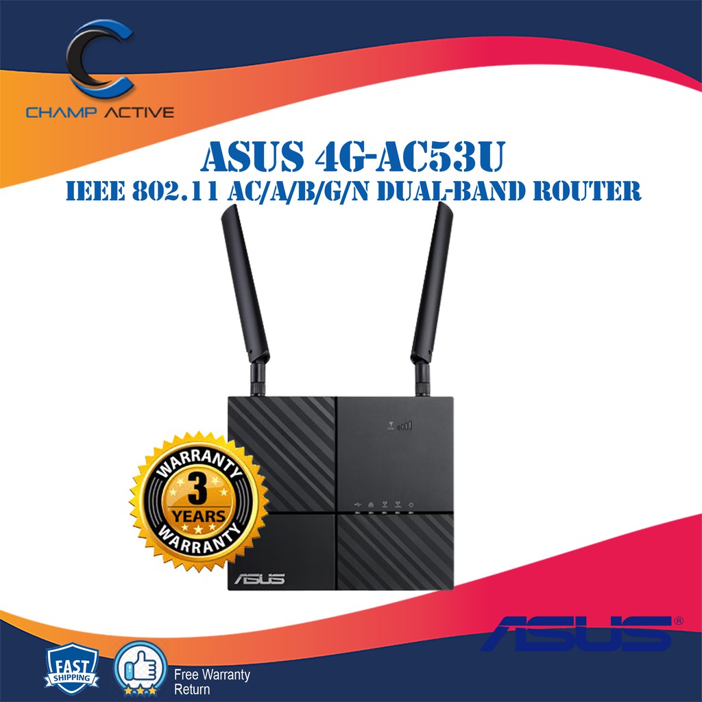 ASUS 4G-AC53U Wireless router | Shopee Malaysia