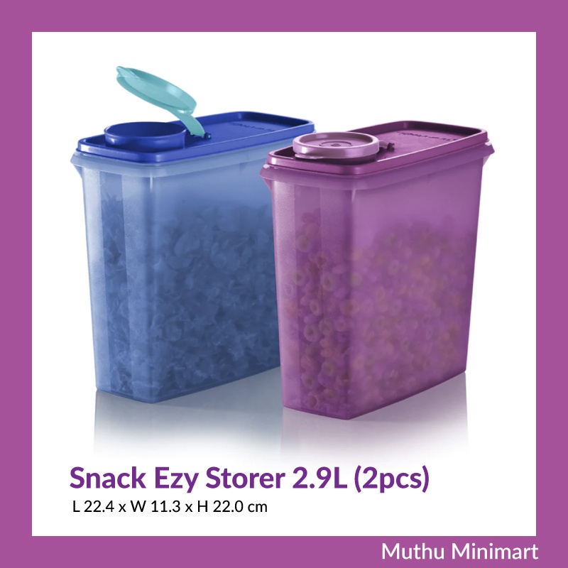 Original Tupperware | Snack Ezy Storer 2.9L 2pcs Food Storage Food ...