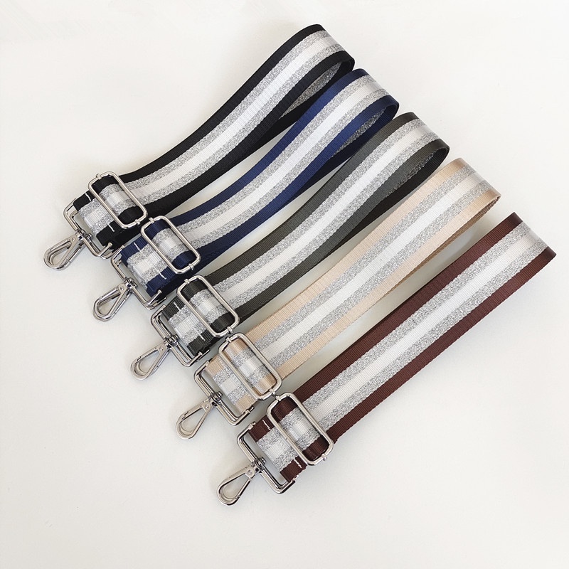 2022 Widened Silver Thread Shoulder Strap Accessories Nylon Ribbon ...