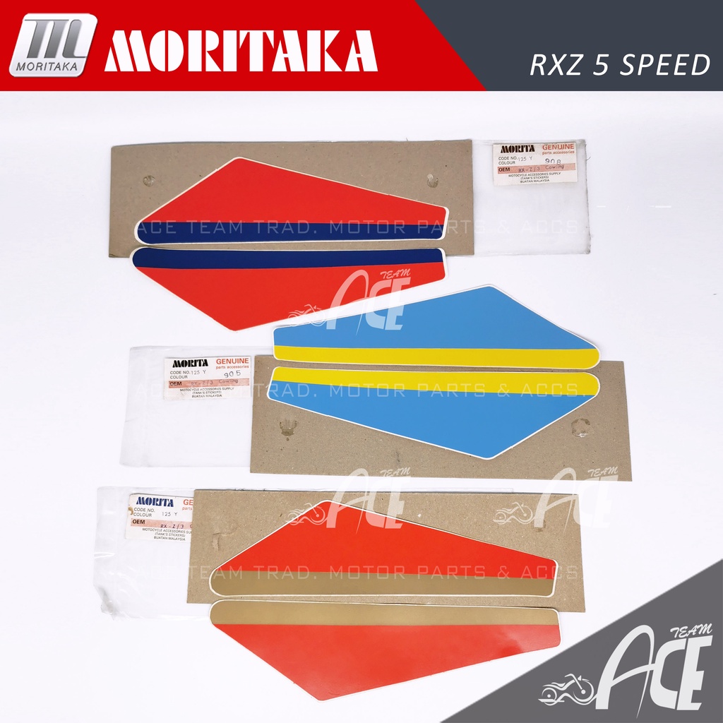 Morita RXZ 5speed Fairing Cover Stripe Sticker Yamaha RXZ Old Fering ...