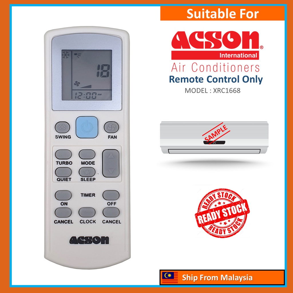 Acson Replacement For Acson Air Cond Aircond Air Conditioner Remote