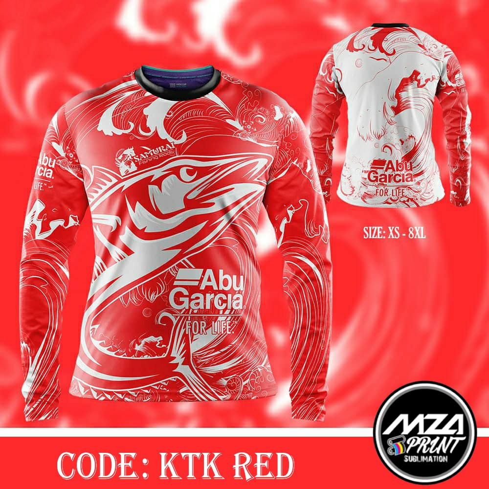 In stock] 2023 design Abu Garcia Edition Fishing Jersey OutFit Sublimation, Clothes Anti-UV fishing, Baju Pancing Long Sleeve