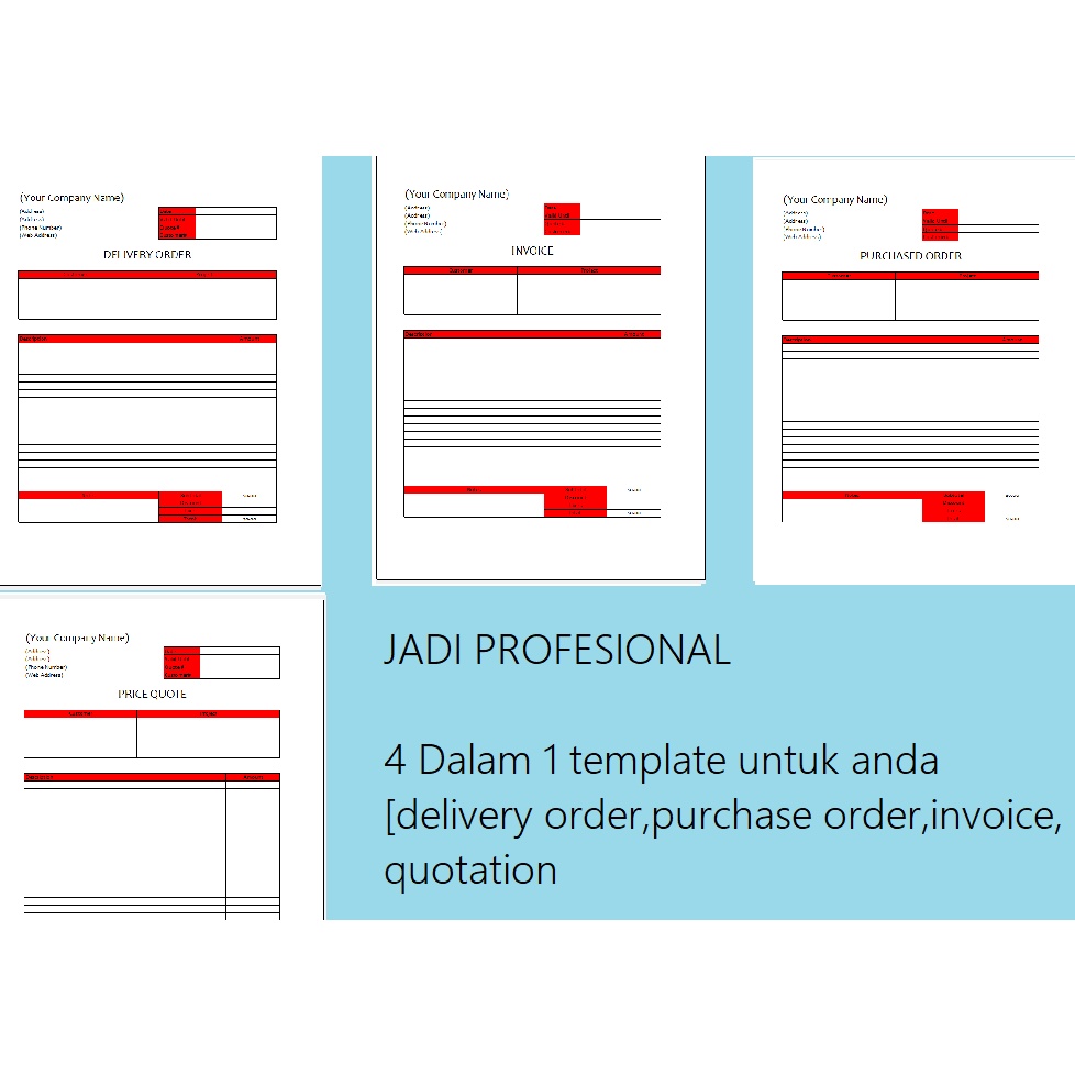 [TEMPLATE PROFESIONAL] QUOTATION ,PURCHASE ORDER,DELIVERY ORDER,INVOICE ...