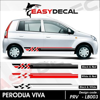 Perodua Viva body sticker / Racing Stripes / Body lining / Lower