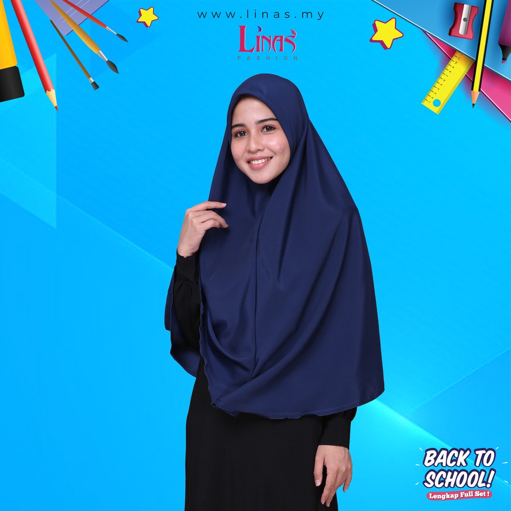 LINAS FASHION | TUDUNG LABUH SEKOLAH MADINAH VARIASI WARNA | UNIFORM ...