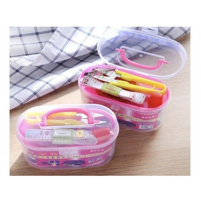 PERALATAN Sewing Tool Set MINI Equipment Sewing Thread Needle Scissors ...