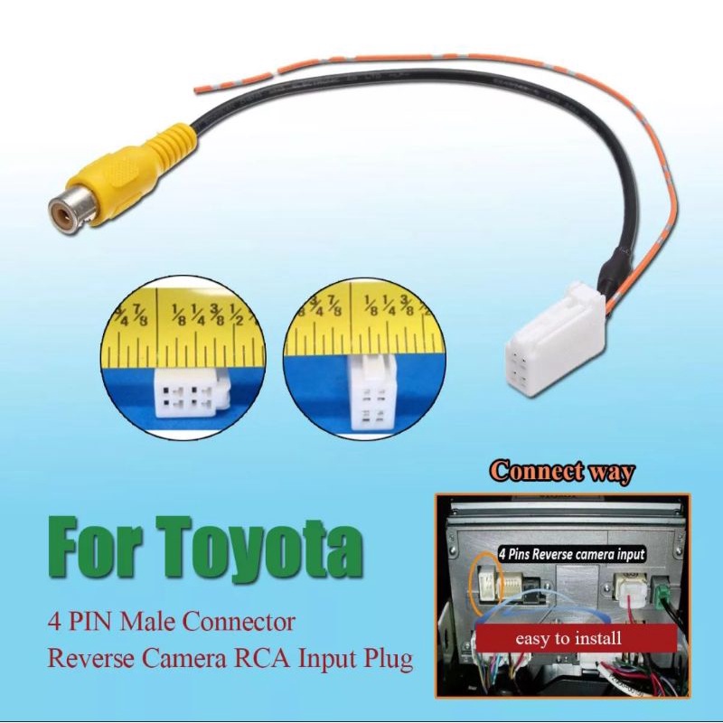 reverse camera socket toyota 4pin | Shopee Malaysia