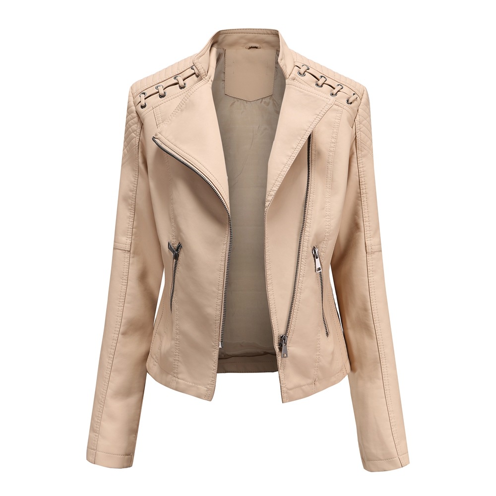 Long sleeve lapel zipper pockets coats hotsell