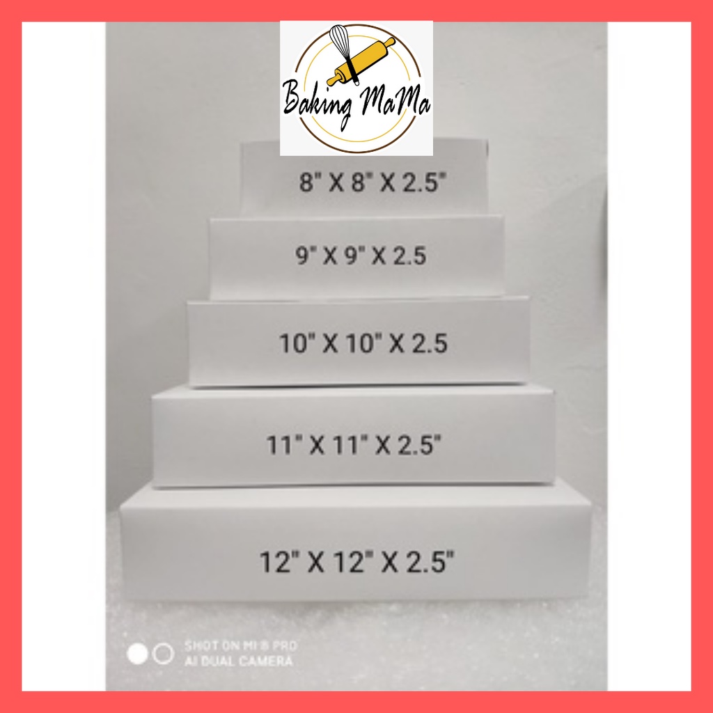 Talam White Cake Box/Window White & Gold | Shopee Malaysia