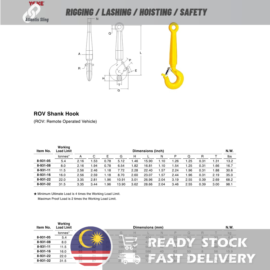 Yoke ROV Shank Hook (Remote Operate Vehicle) | Shopee Malaysia