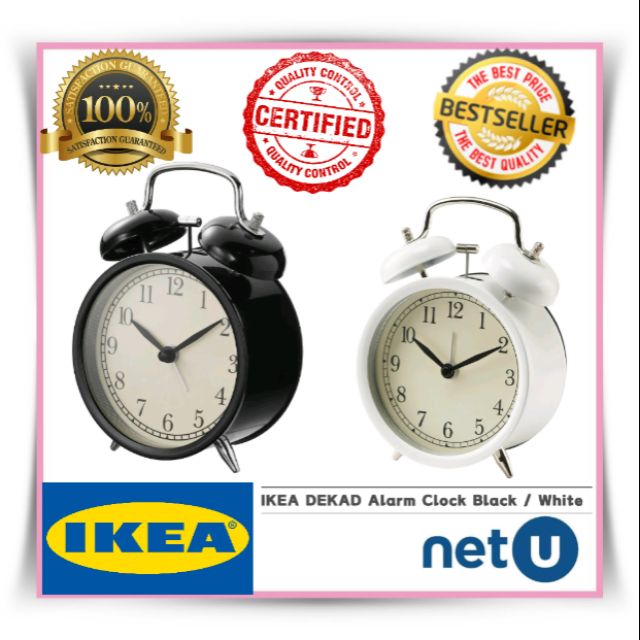 IKEA DEKAD Alarm Clock Black / White Shopee Malaysia