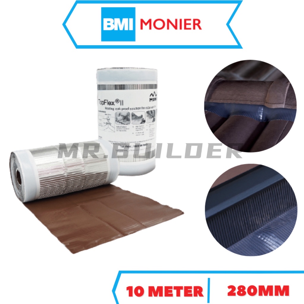 MONIER Top Flex II 280mm x 10 meters Dry Fix Roof Tape Topflex Ridge ...