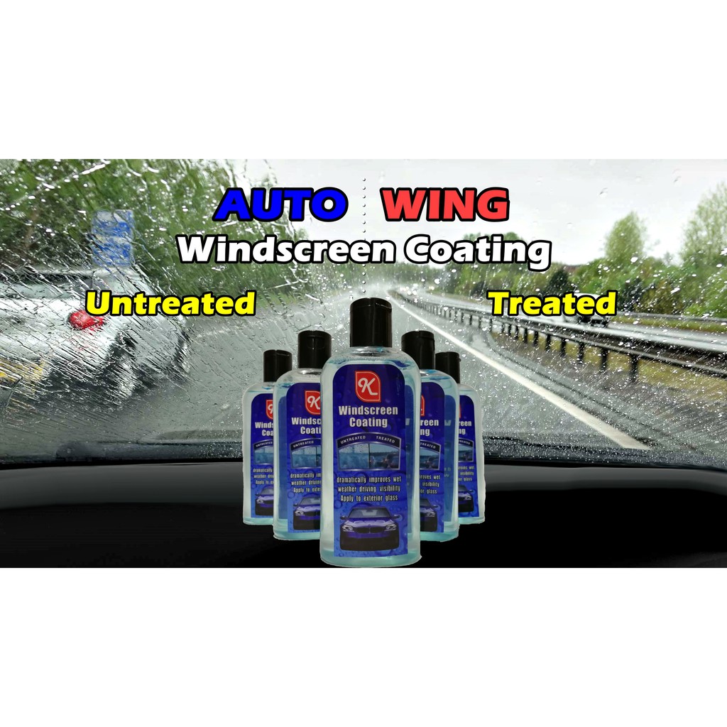 Auto Wing Nano Rain Repellent Car Glass Windscreen Coating Liquid 250ml ...