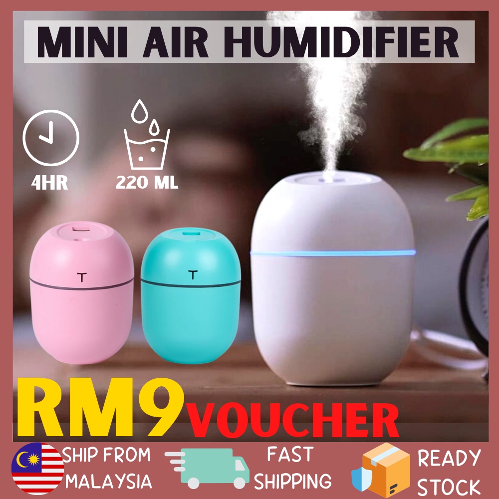 🎁 USE RM9 VOUCHER Rainbow Air Humidifier LED Color Zeropita USB ...