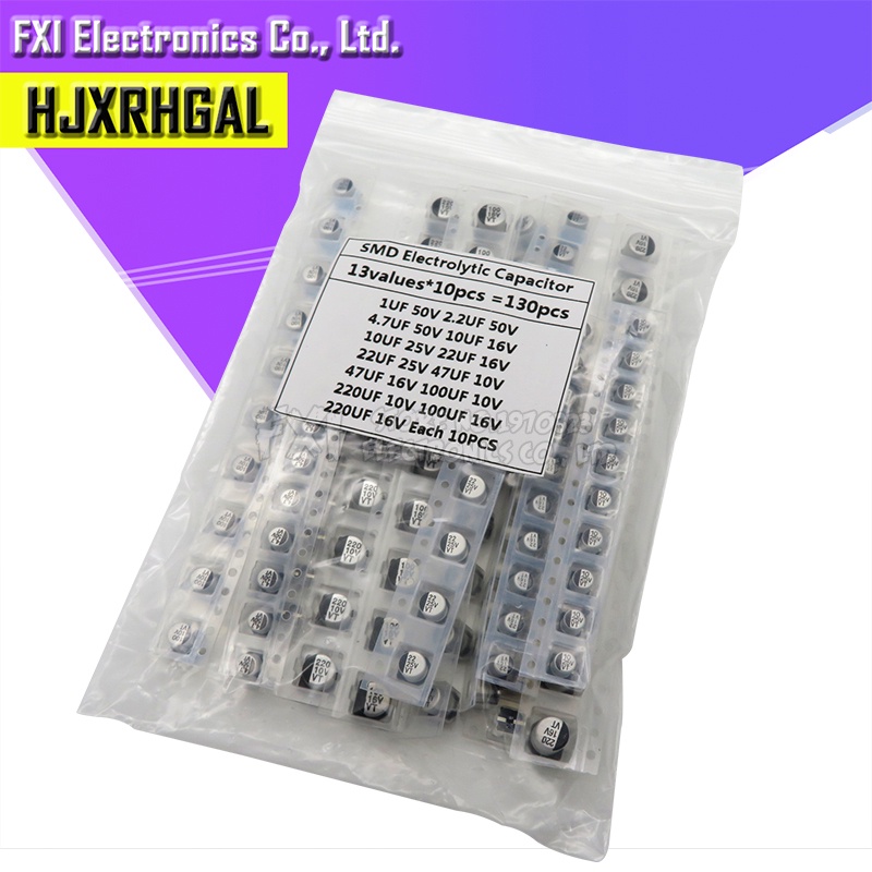 DollaTek 200 Stuks 15 Waarden Bereik 0.1uF 220uF Elektrolytische Condensatoren Assortimentskit 788651566