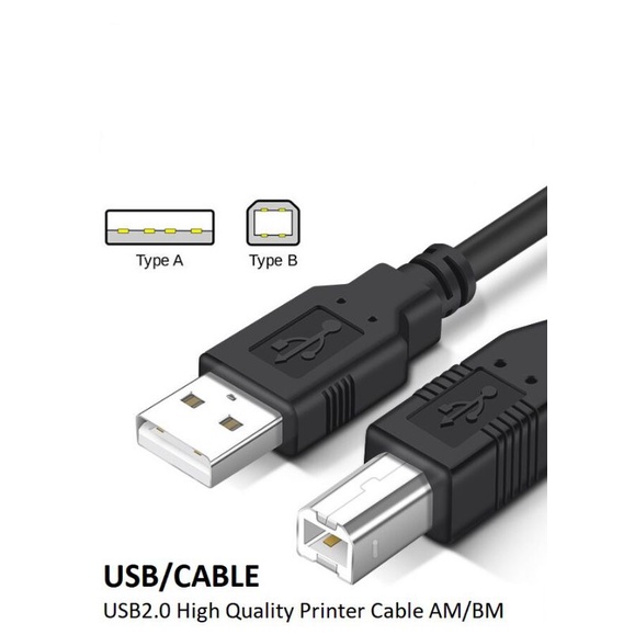 Usb 20 High Speed Printer Cable Standard Size Shopee Malaysia 6035