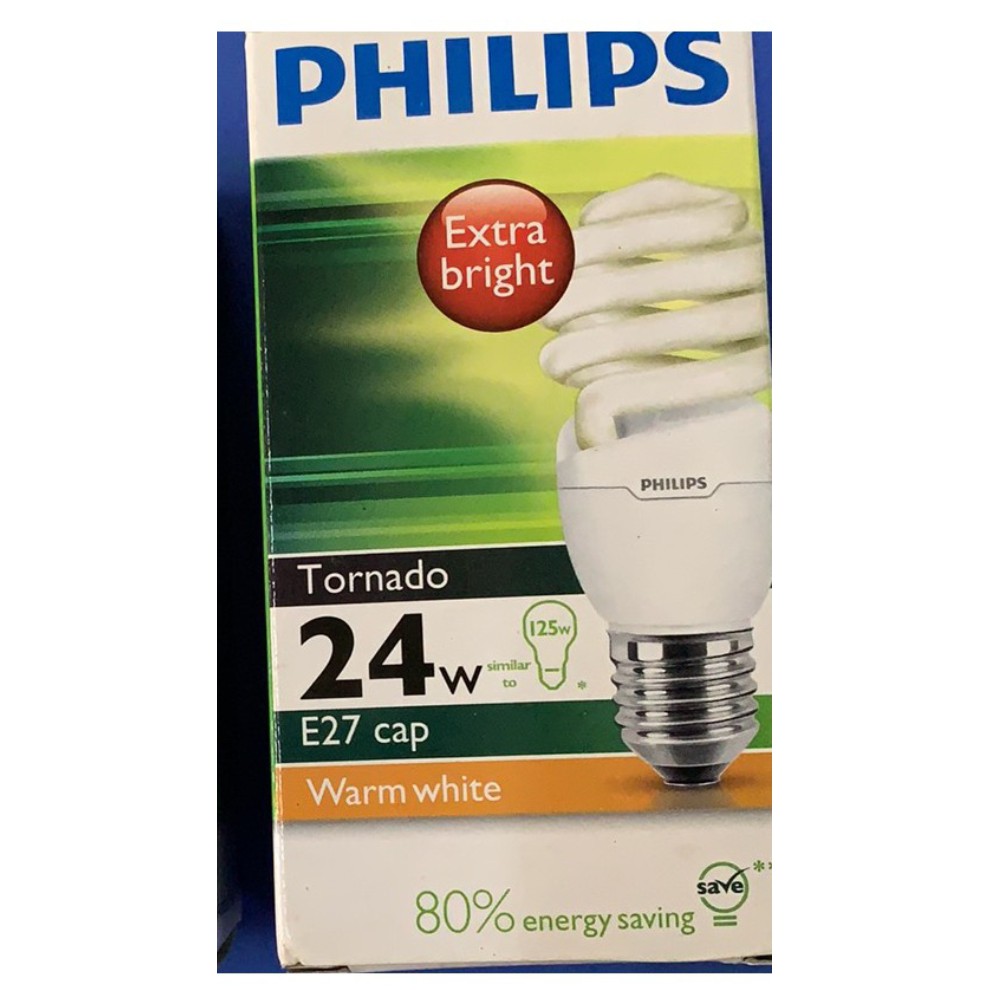 Philips Tornado Spiral 80% Energy Saving Bulb (15w  20w  23w  24w 