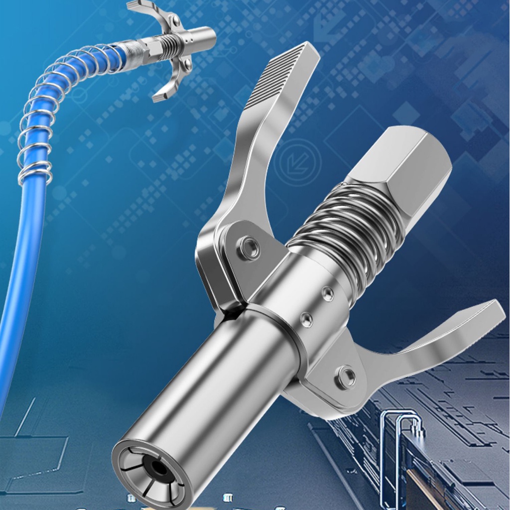 10000 PSI Grease Tool Coupler HeavyDuty Quick Release Grease Gun NPTI