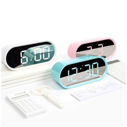 Moas LED Pop Mirror Clock Mini Table Clock | Shopee Malaysia
