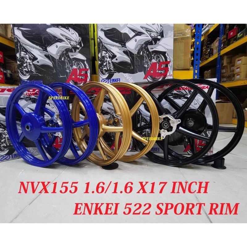 ENKEI NVX155 AEROX155 ENKEI A5 522 Sprot Rim 17inch 1.6/1.6 SP522 MODEL ...
