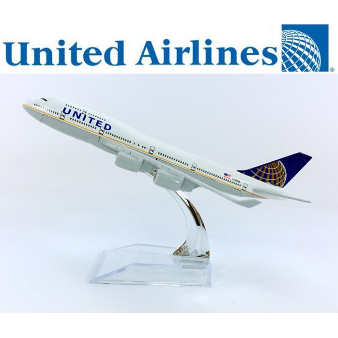 United Air Boeing B747-400 16cm aircraft model Die Cast Collection (Pre ...