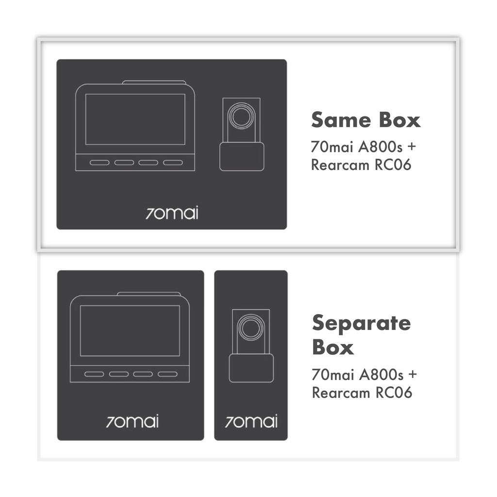 70mai A800S 4K Dash Cam Rear Cam Dual Vision Global Version A800 Adas ...